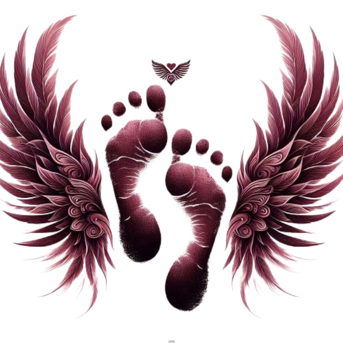 Trendy Pink Footprint Design preview image.