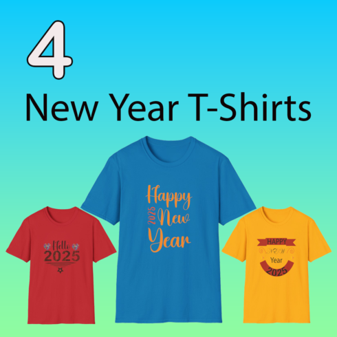 I am selling four New year t-shirt design on 8$ only cover image.