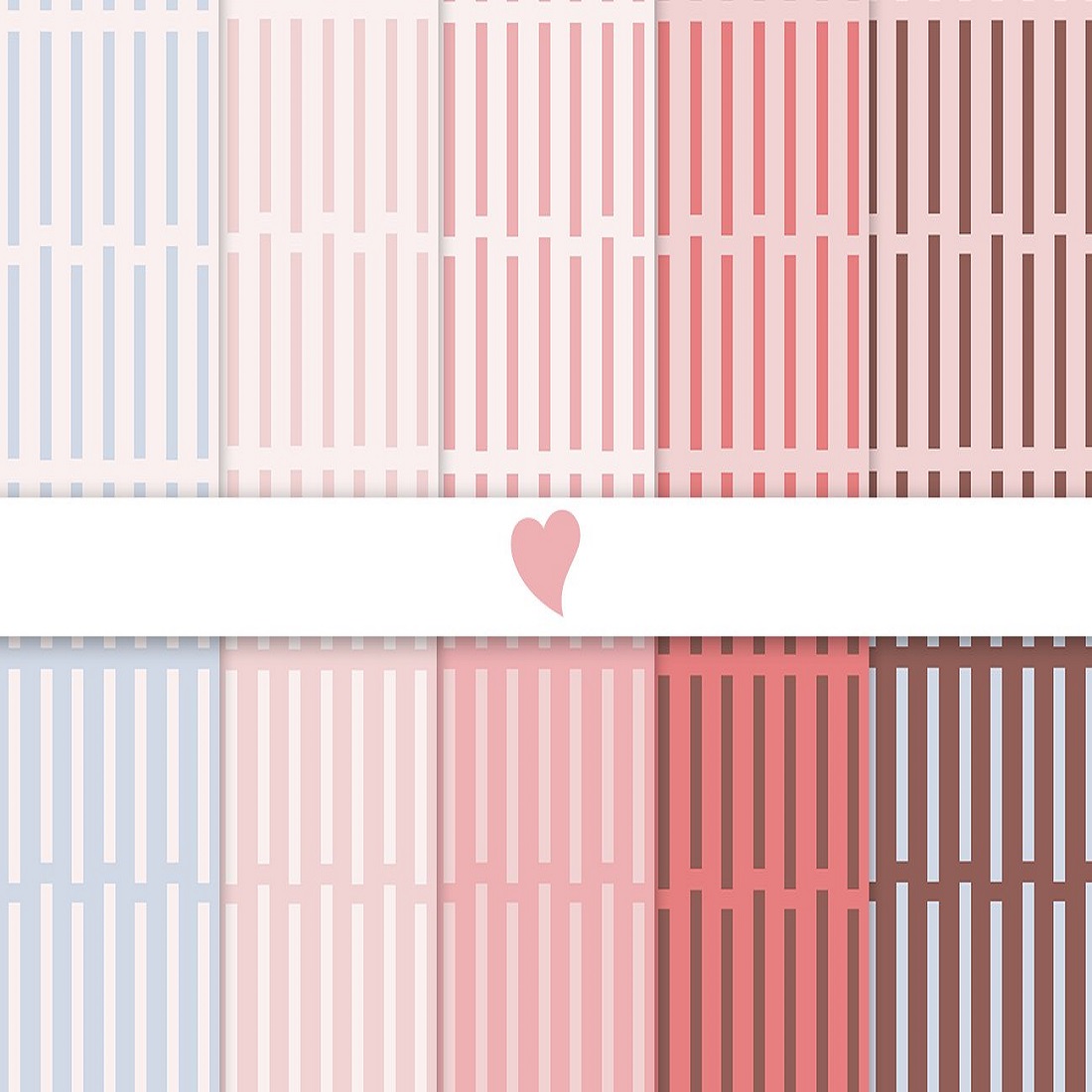 Blushing dawn seamless paper patterns preview image.