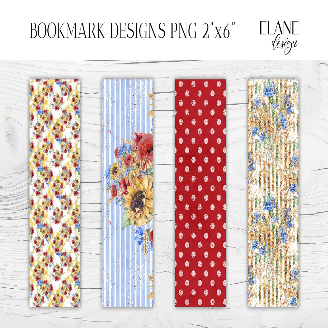 13 floral printable bookmark 4 wild flowers bookmark png 376