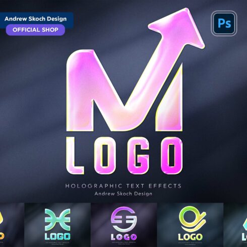 Holographic Logo Mockups cover image.