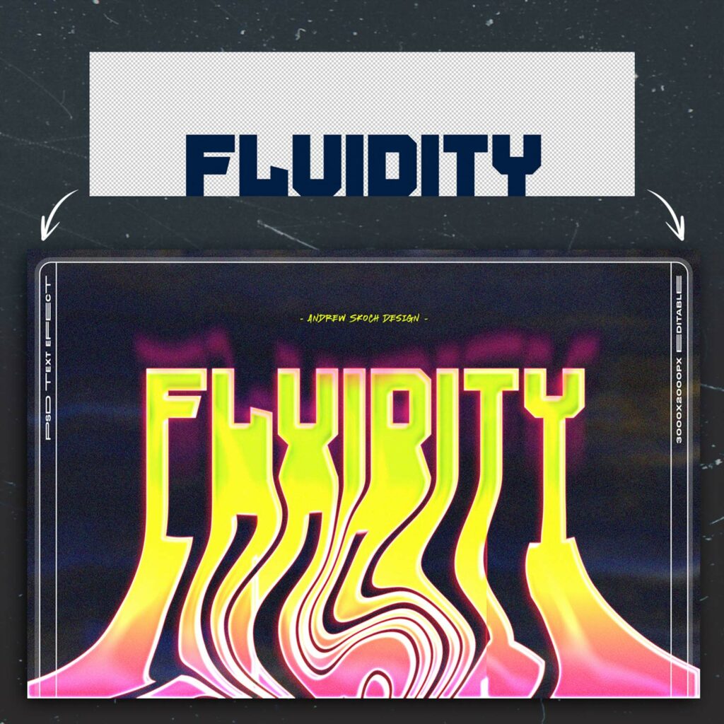Liquid Melted Text Effects vol 1 - MasterBundles