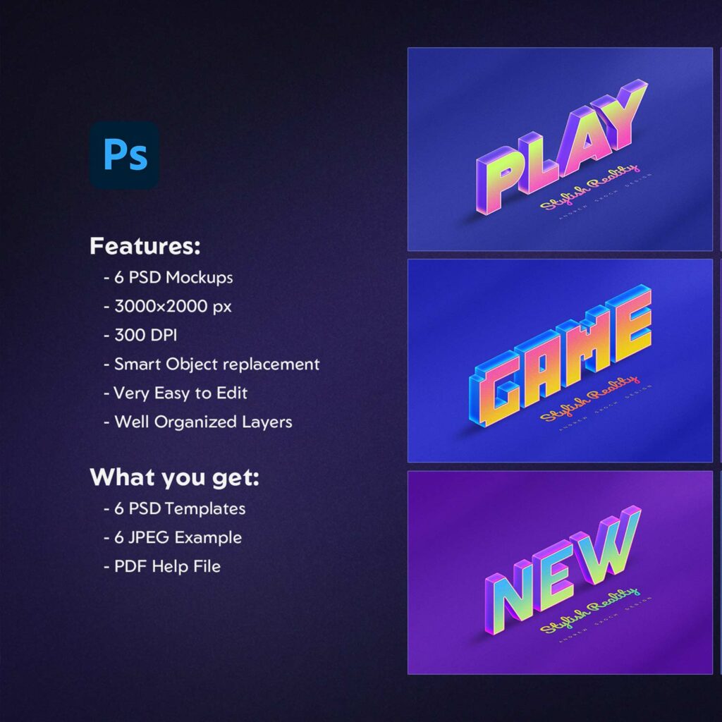 Gaming Text Screen Gaming 3D Text Effects - MasterBundles