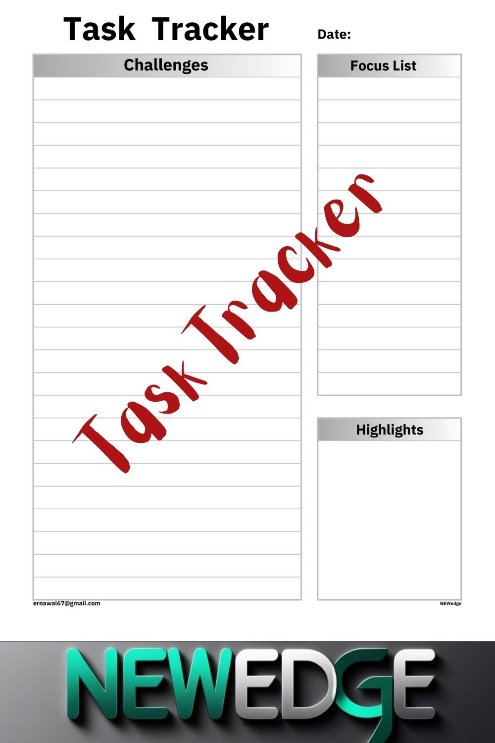 Task Tracker: Daily Planner for Focused Productivity pinterest preview image.