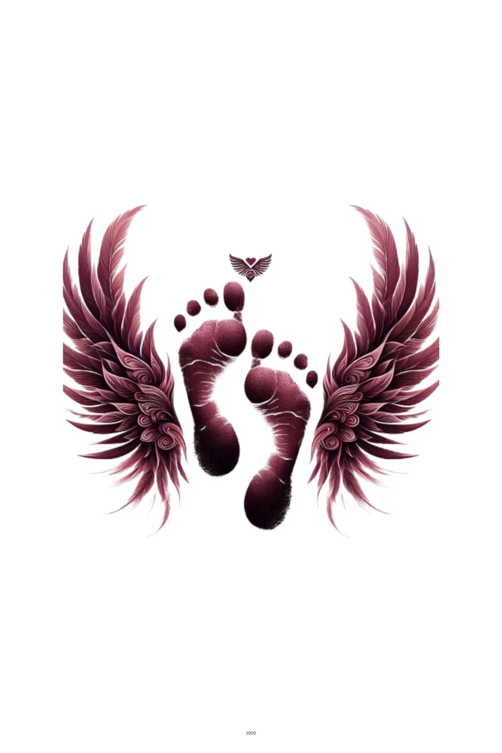 Trendy Pink Footprint Design pinterest preview image.