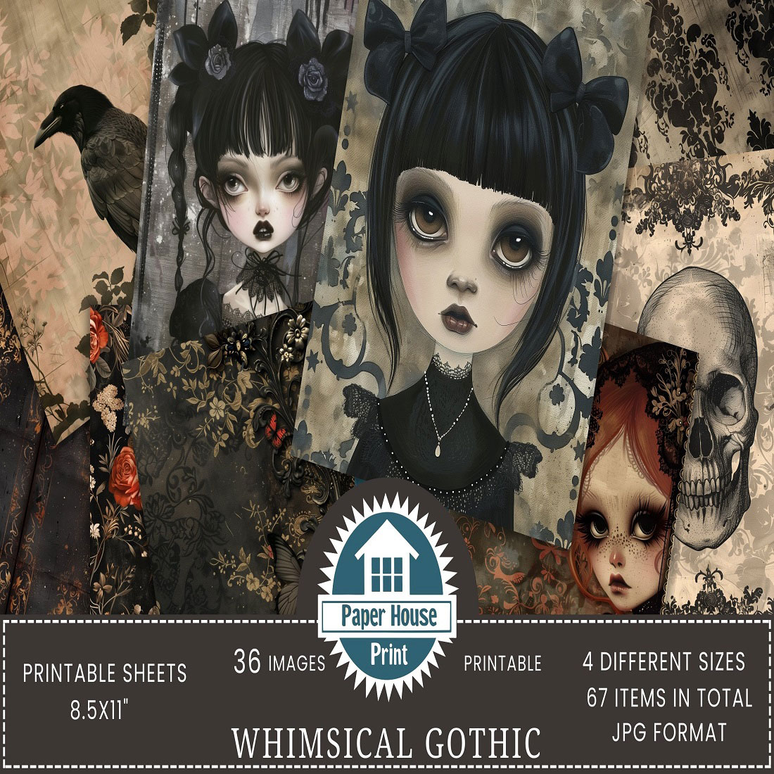 Whimsical Gothic Mixed Media Paper Pack cover image.