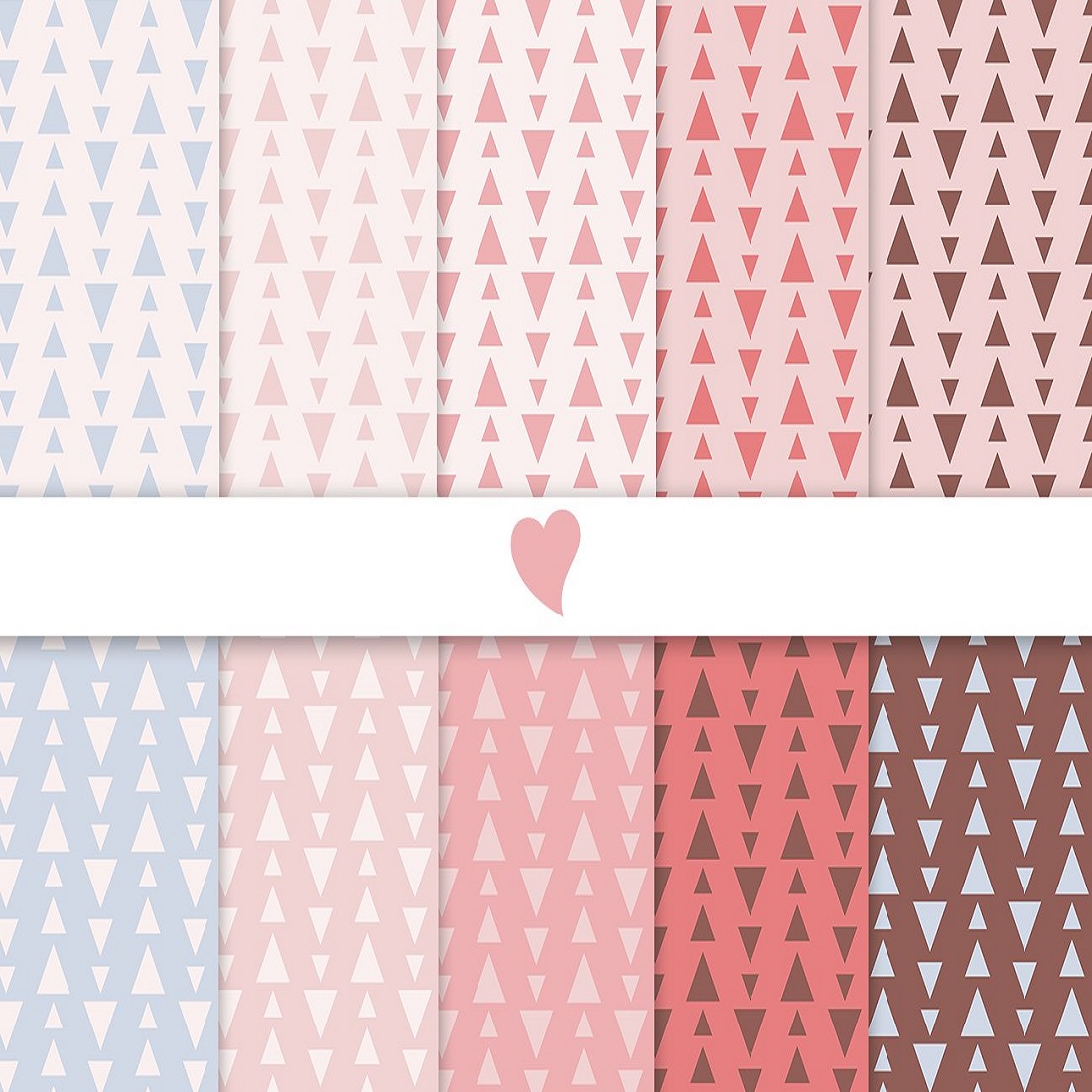 Blushing dawn seamless paper patterns preview image.