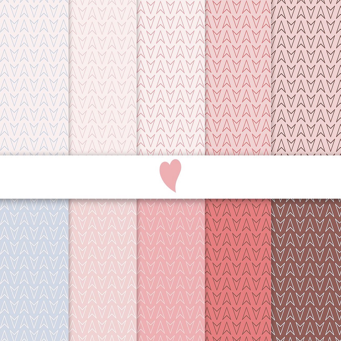 Blushing dawn seamless paper patterns preview image.