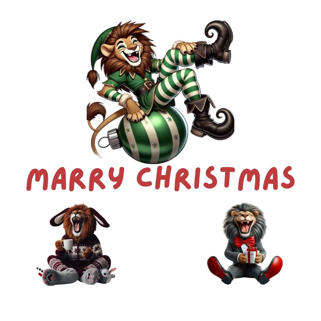 Laughing Lion Christmas Designs preview image.