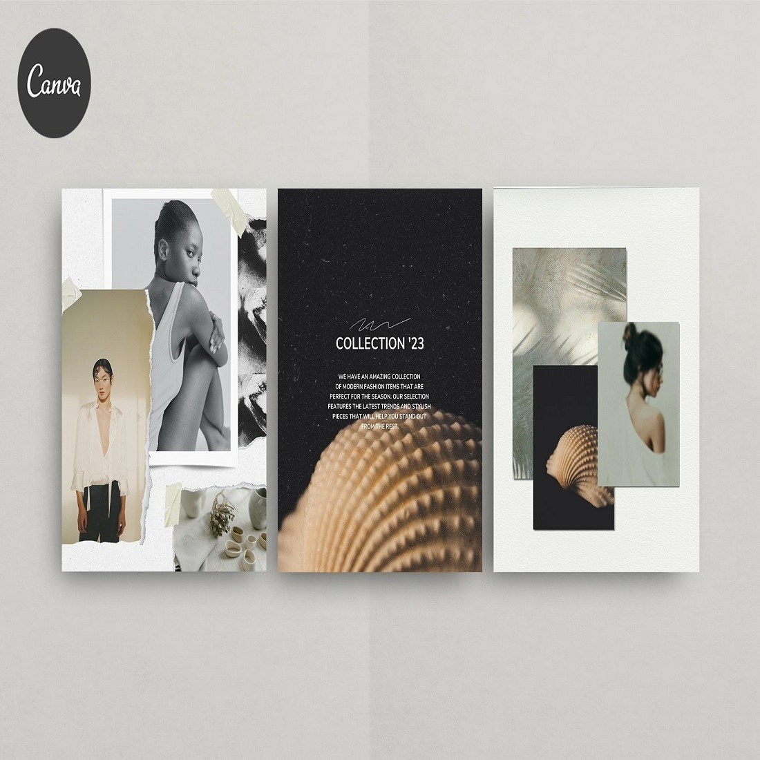 CANVA Vintage Mood Instagram Pack preview image.