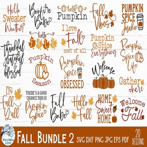 Fall SVG Bundle 2 20 Fall SVG Files cover image.