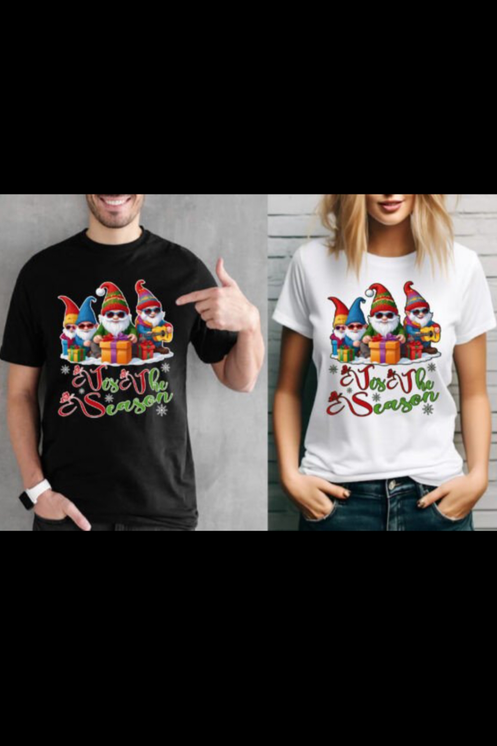 Funny Merry Christmas Gnome T-Shirt pinterest preview image.