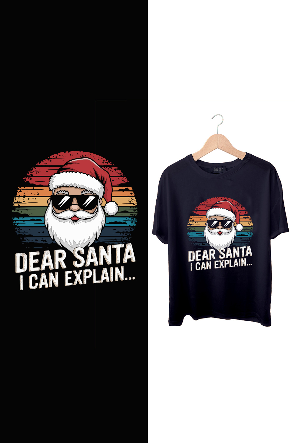 Christmas T-Shirt Design pinterest preview image.