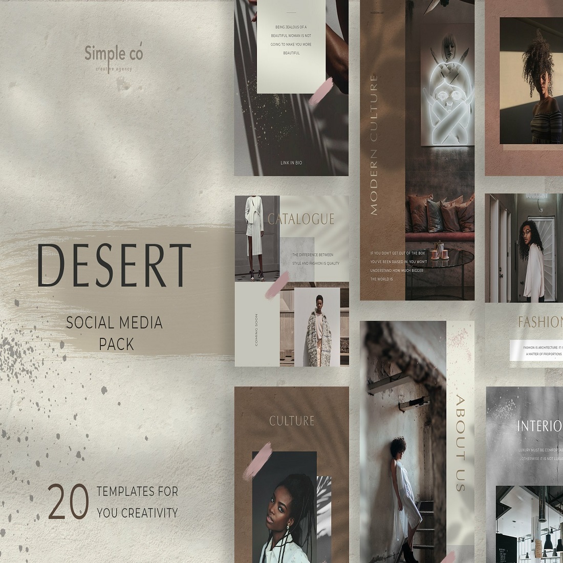 Desert Social Media Pack preview image.