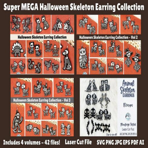 Super Mega Halloween Skeleton Earring Bundle cover image.