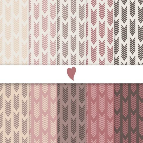 Raspberry and Coco seamless paper patterns cover image.