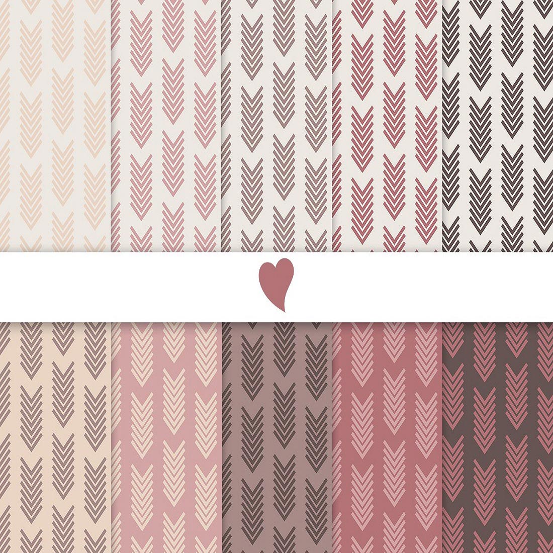 Raspberry and Coco seamless paper patterns cover image.