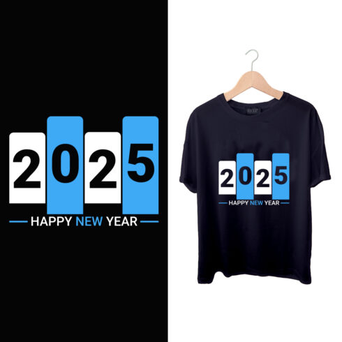 Happy New Year T-Shirt Design cover image.