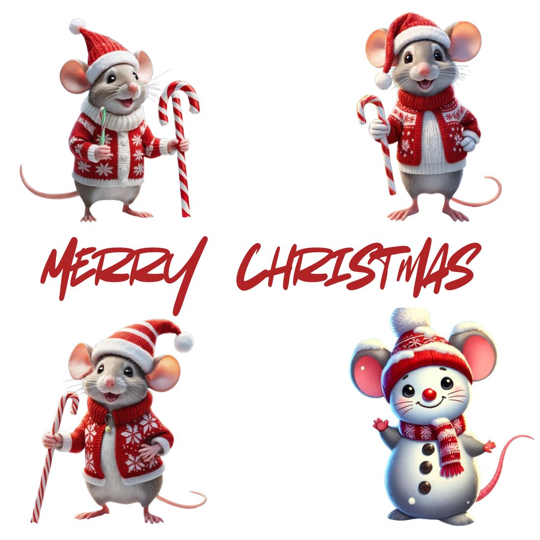 Merry Mice Christmas Set preview image.