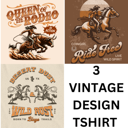 3 VINTAGE DESIGN TSHIRT cover image.