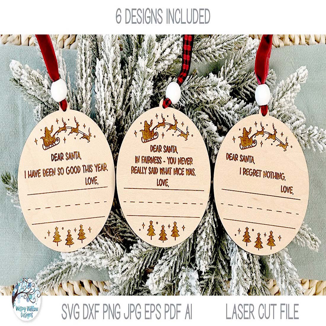 32 dear santa christmas ornaments personalized holiday decor 379