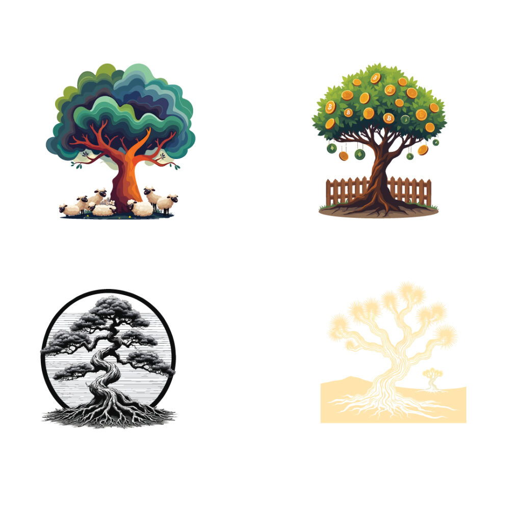 Master Bundle: 12 Premium Vector Tree Designs - MasterBundles