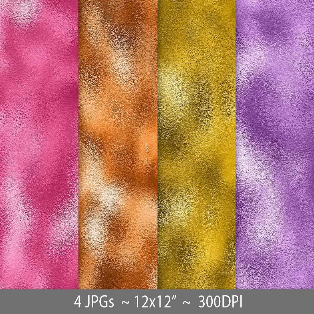 Seamless foil texture paper backgrounds preview image.