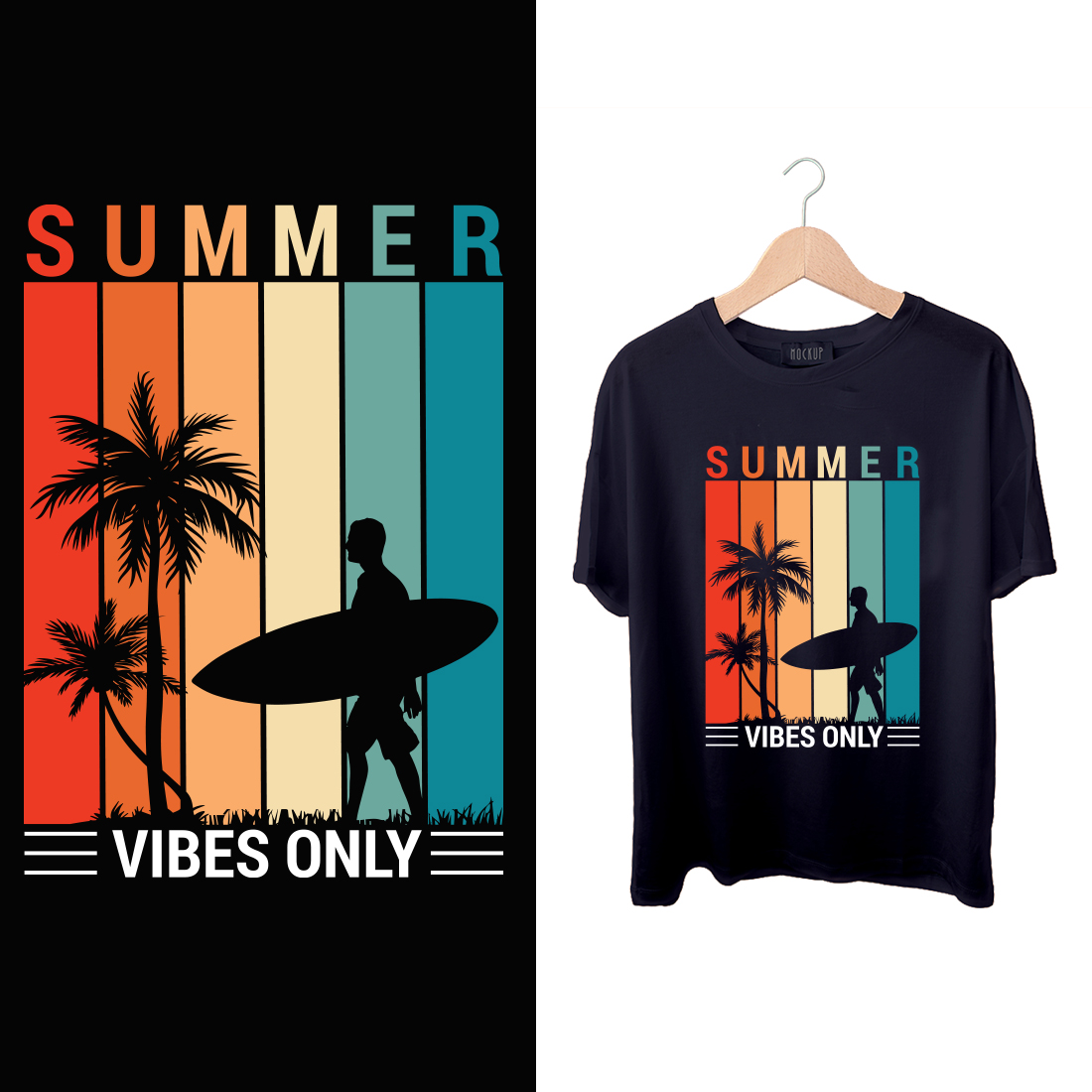 Summer T-Shirt Design preview image.