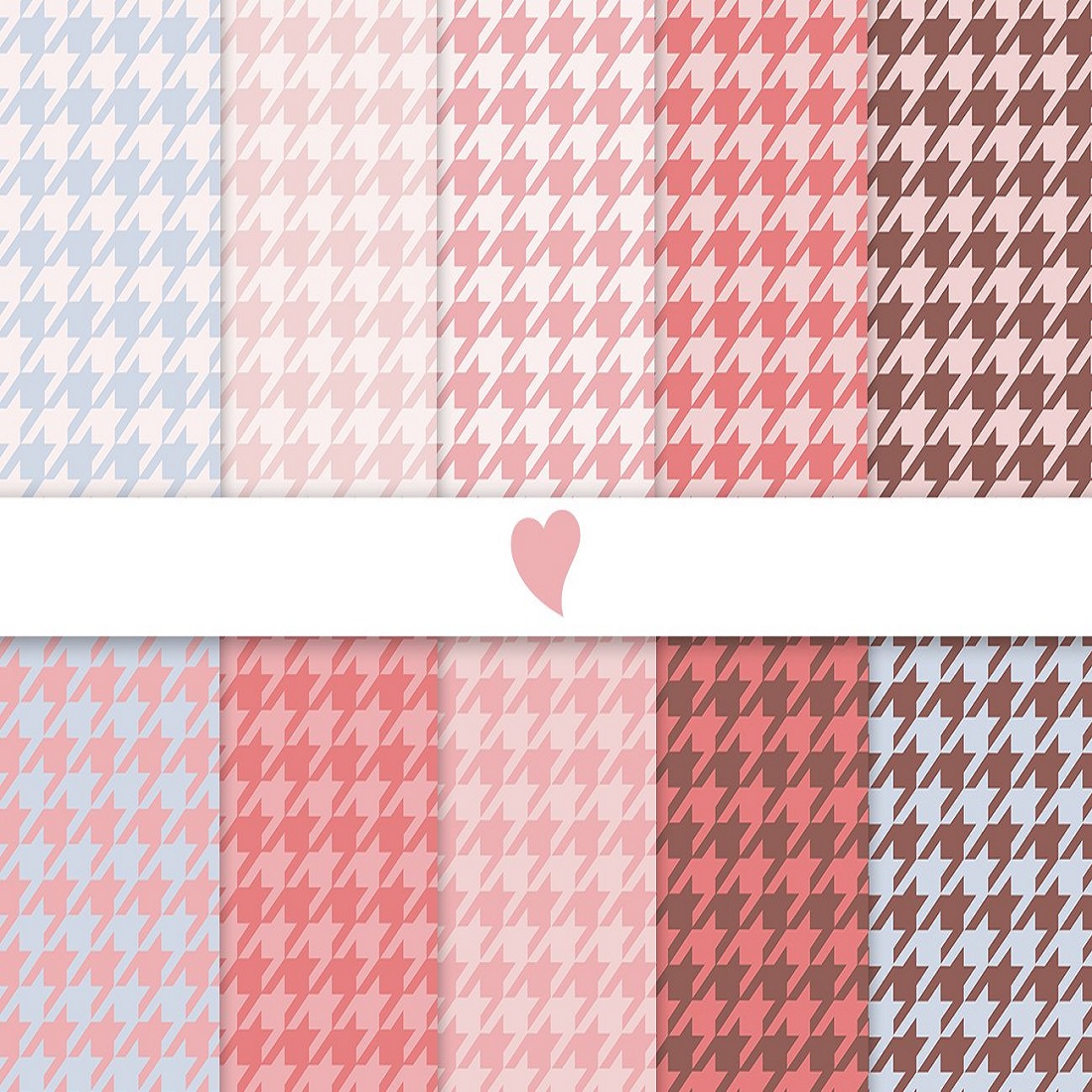 Blushing dawn seamless paper patterns preview image.