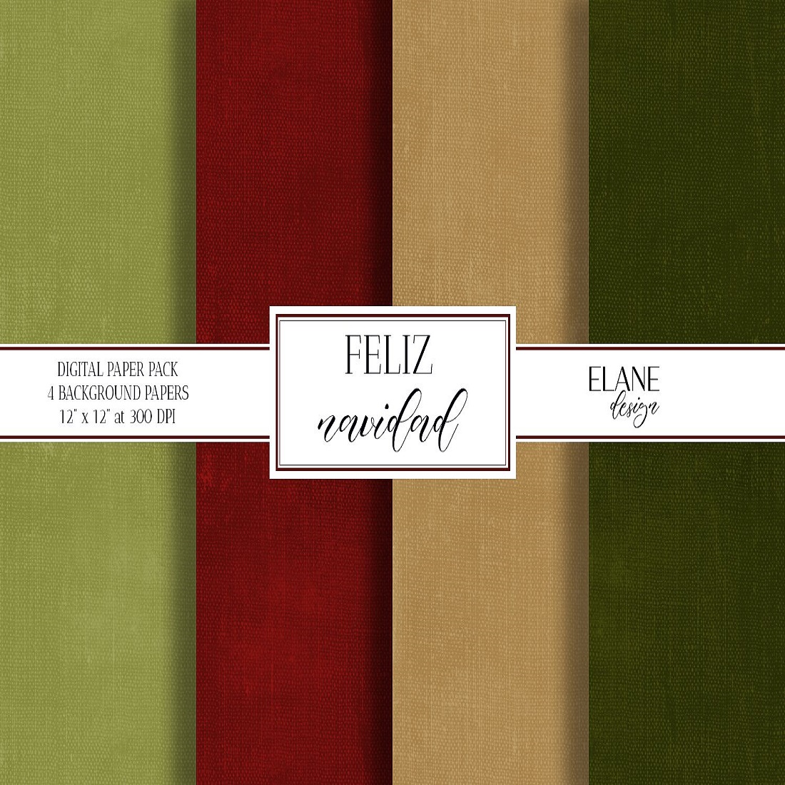 Christmas Digital Background, Xmas Digital Paper, Vintage preview image.