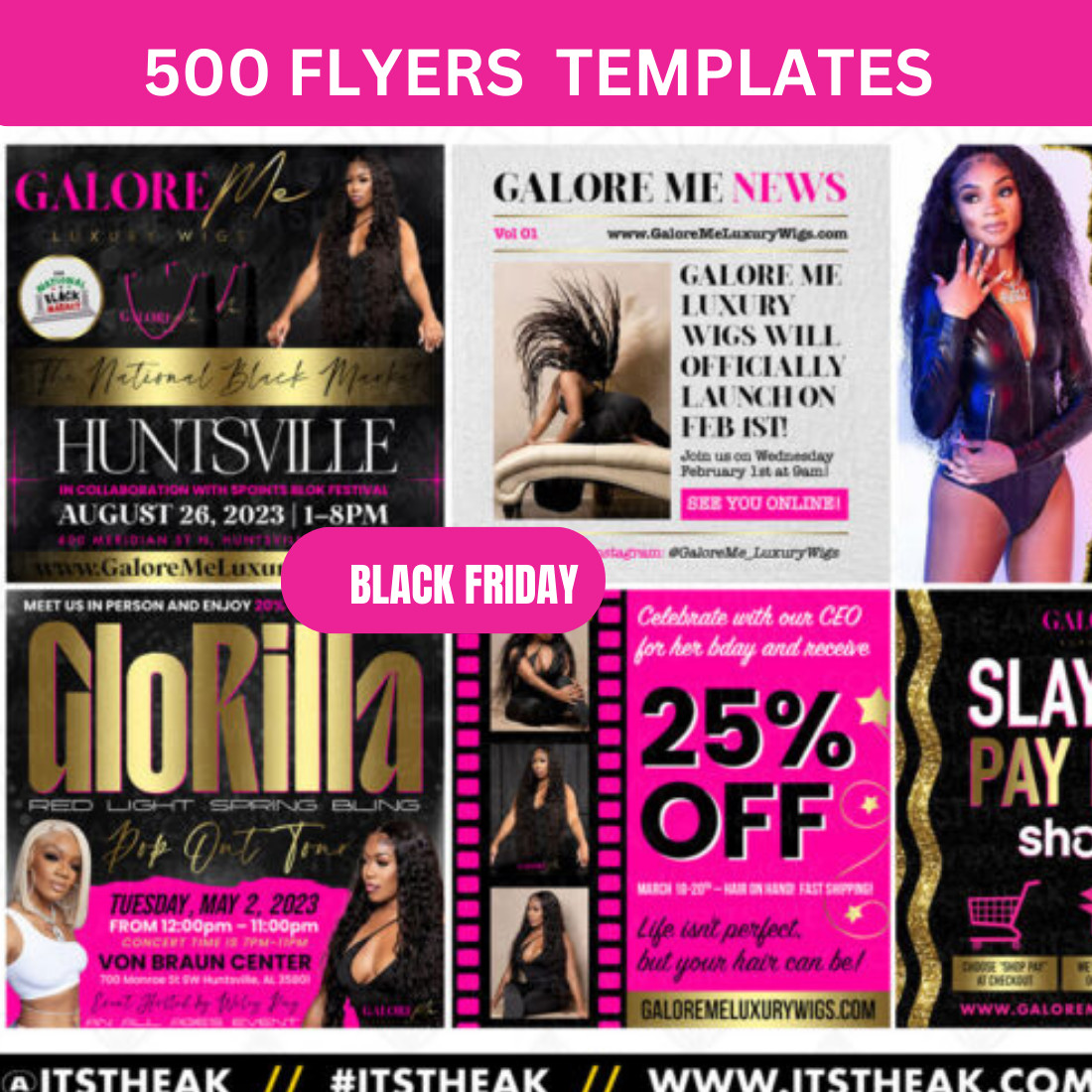 500 FLYERS TEMPLATES preview image.