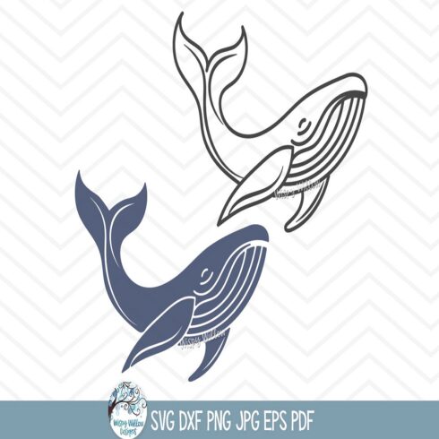 Whales SVG Playful Marine Life Collection cover image.