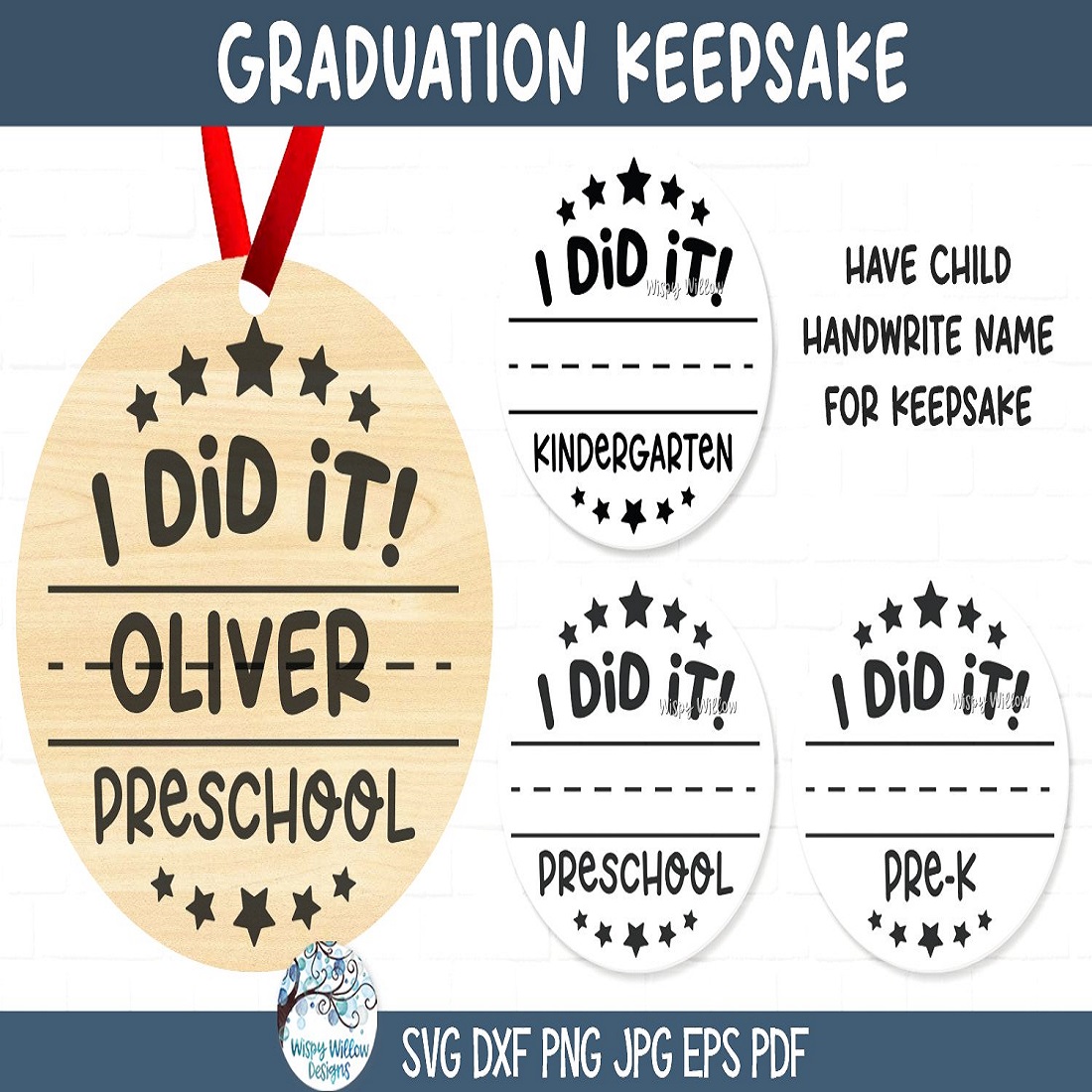 Graduation Keepsake SVG Bundle Personalized Graduation Gift preview image.