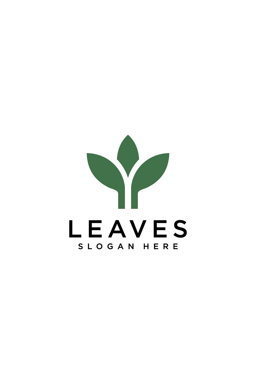 leaf nature logo design pinterest preview image.