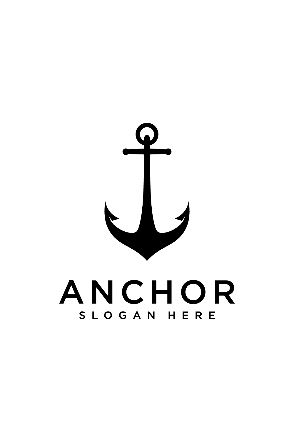 anchor logo design pinterest preview image.