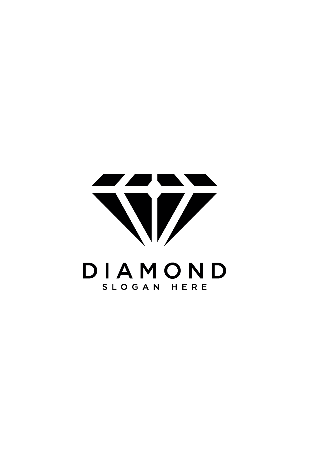 diamond logo design pinterest preview image.