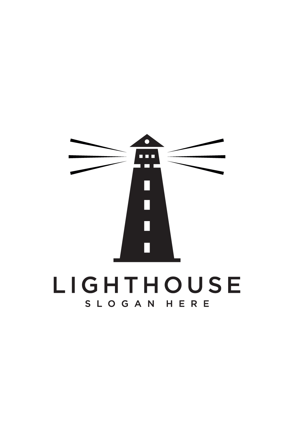 lighthouse logo design pinterest preview image.