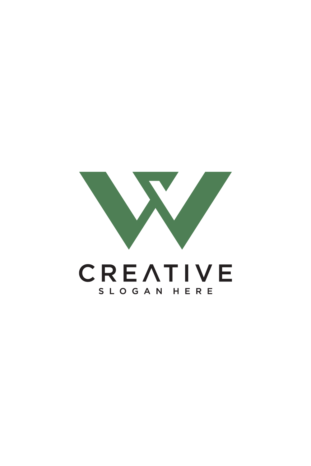 letter w logo design pinterest preview image.