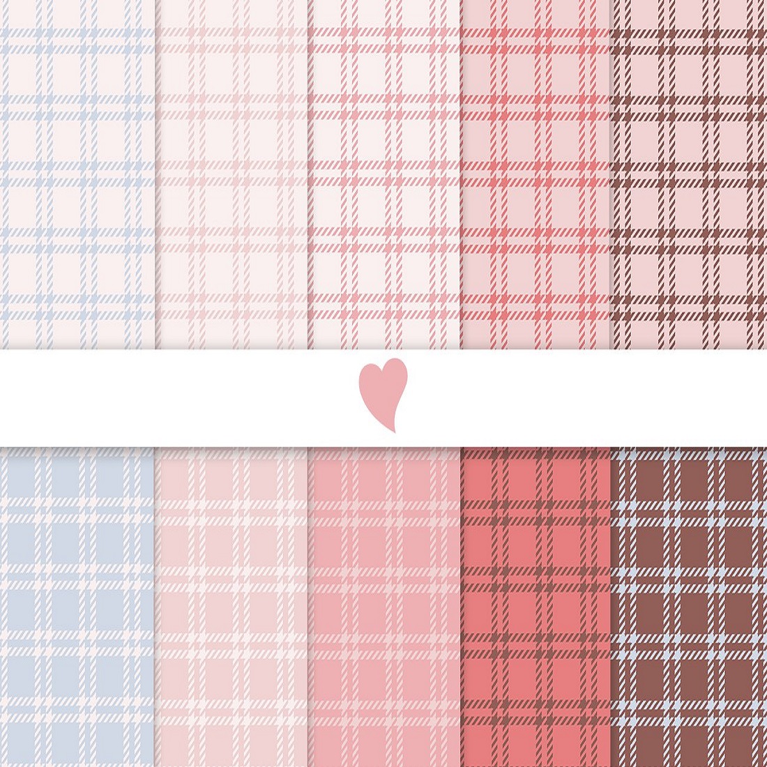 Blushing dawn seamless paper patterns preview image.