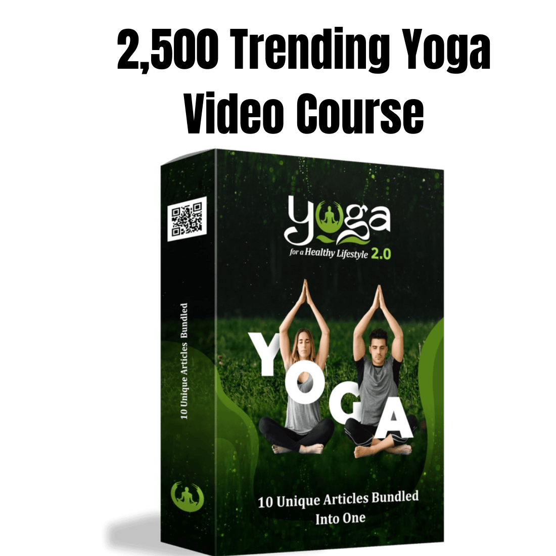 2,500 Trending Yoga Video Course cover image.