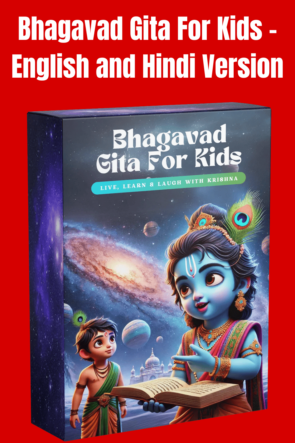 Bhagavad Gita For Kids - English and Hindi Version pinterest preview image.