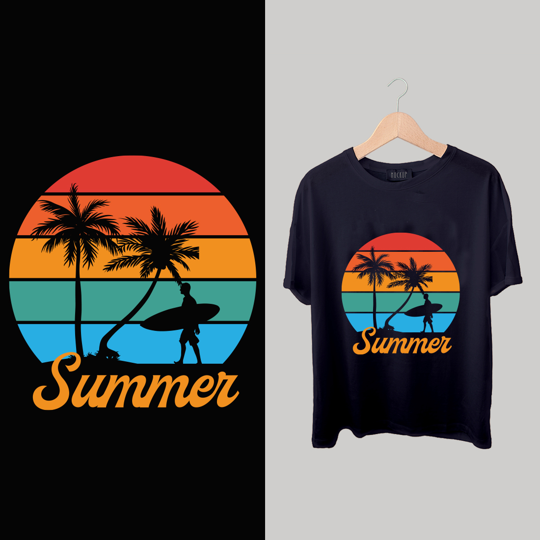 Summer T-Shirt Design preview image.