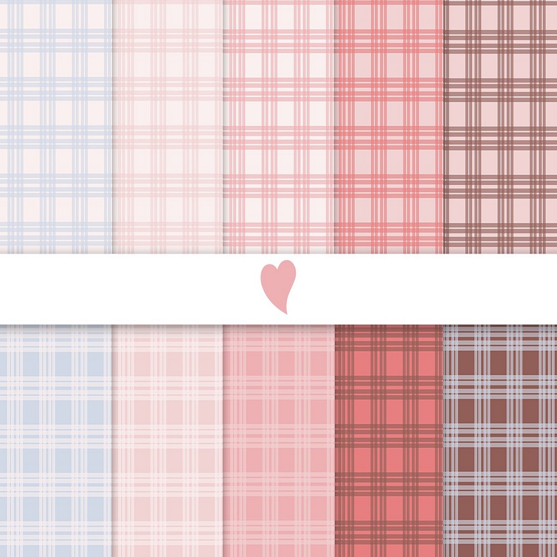 Blushing dawn seamless paper patterns preview image.