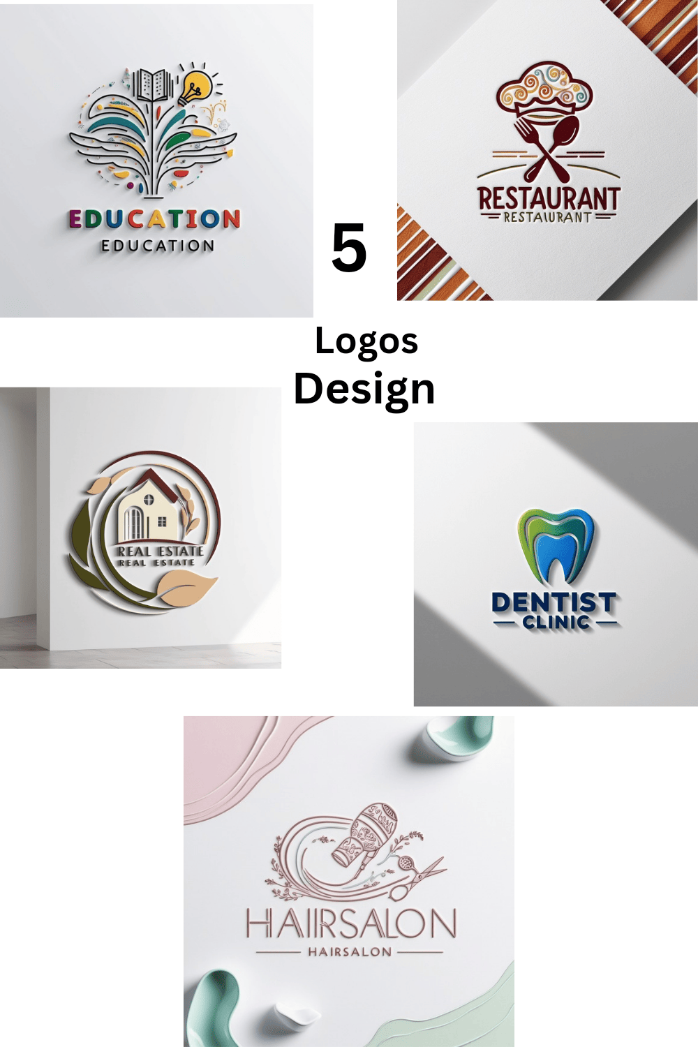 Logos Design pinterest preview image.