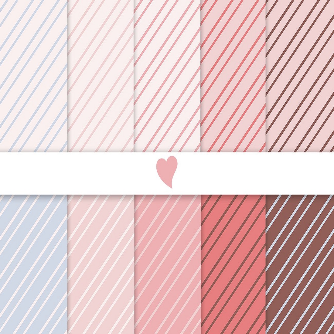 Blushing dawn seamless paper patterns preview image.