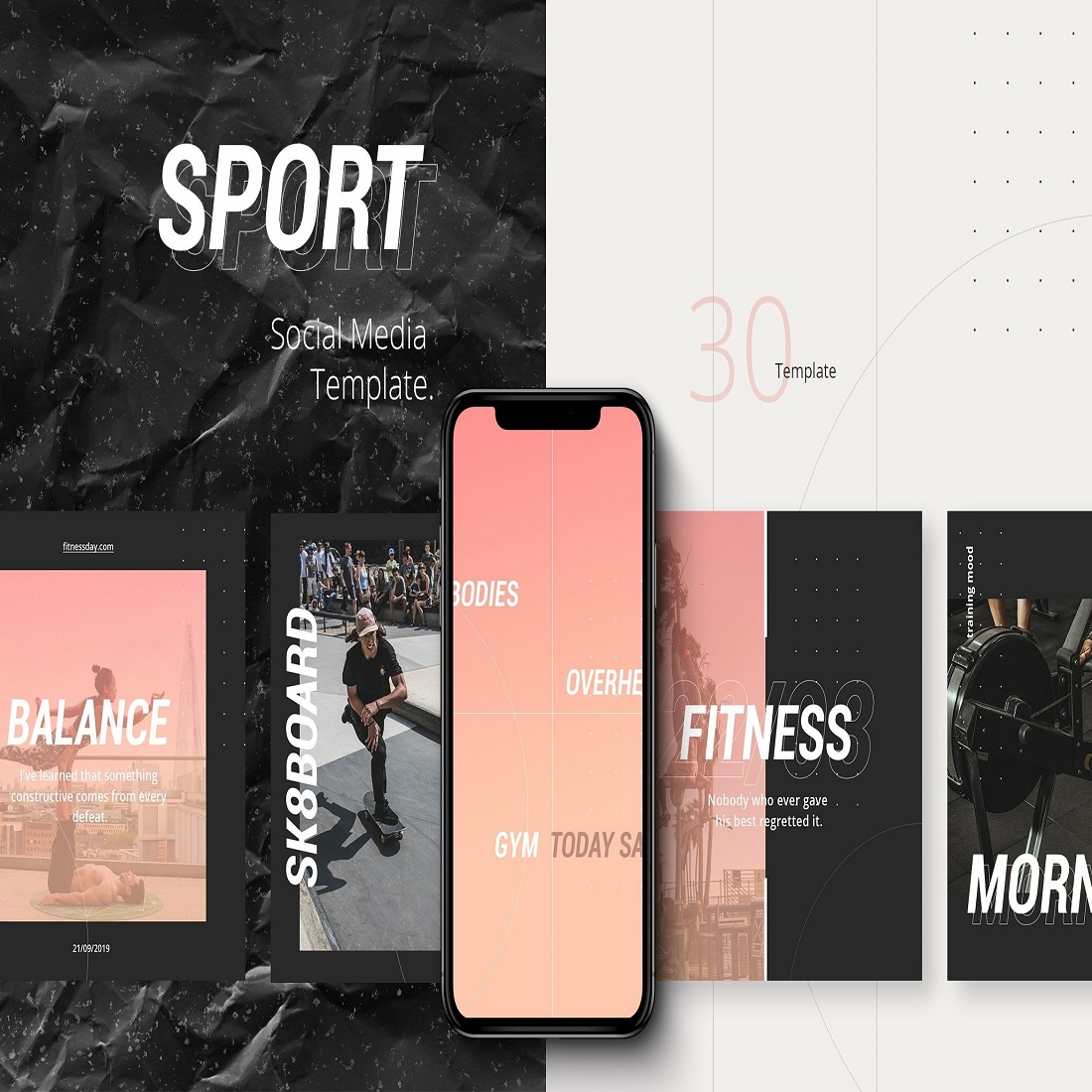 Sport Social Media Pack preview image.