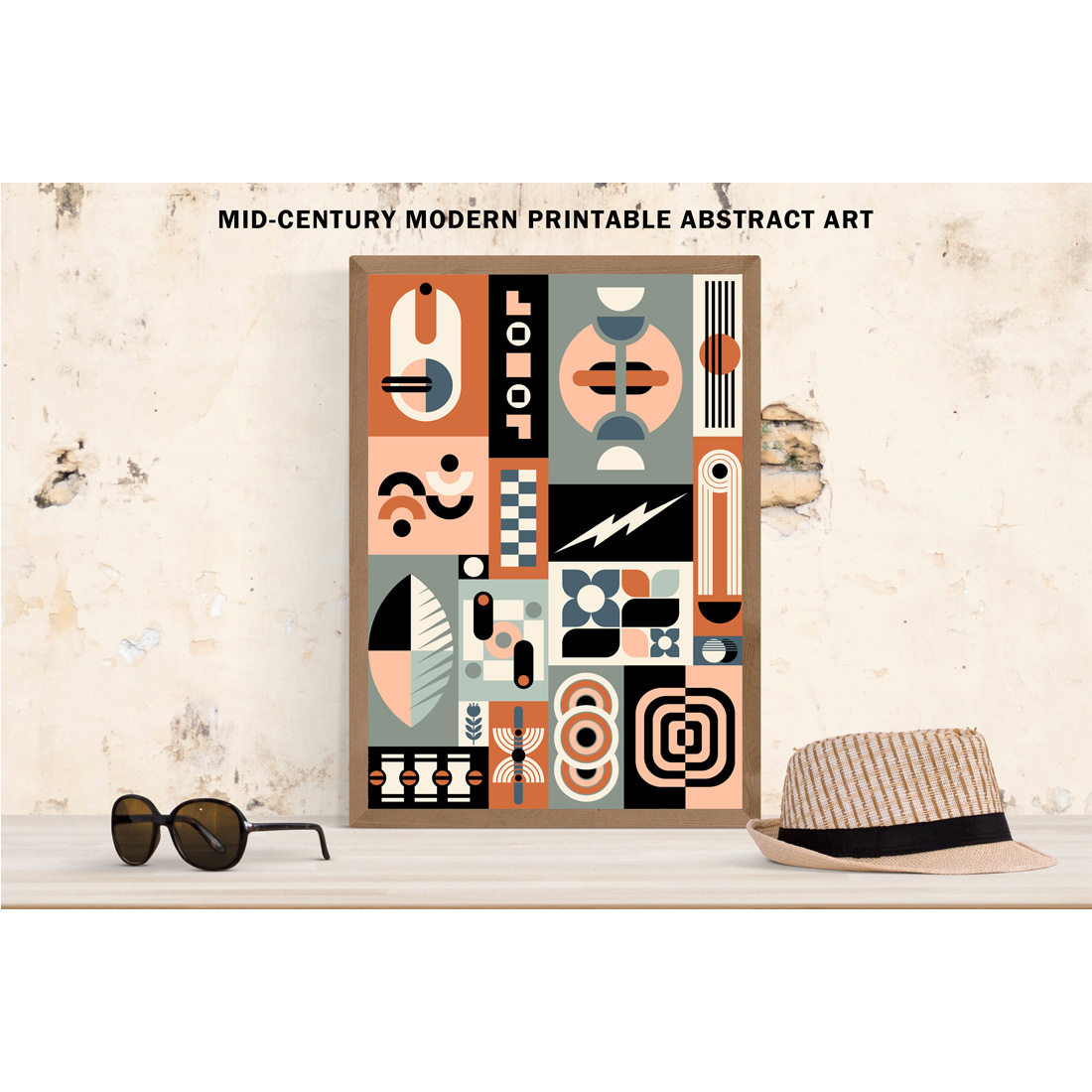 Retro Modern Abstract Geometric Art cover image.