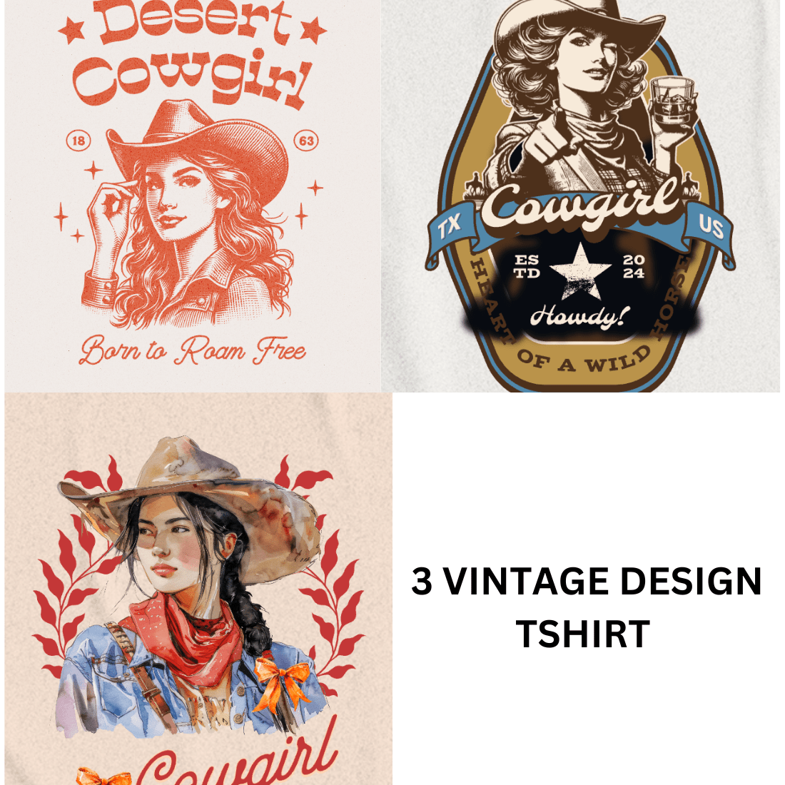 3 VINTAGE DESIGN TSHIRT preview image.