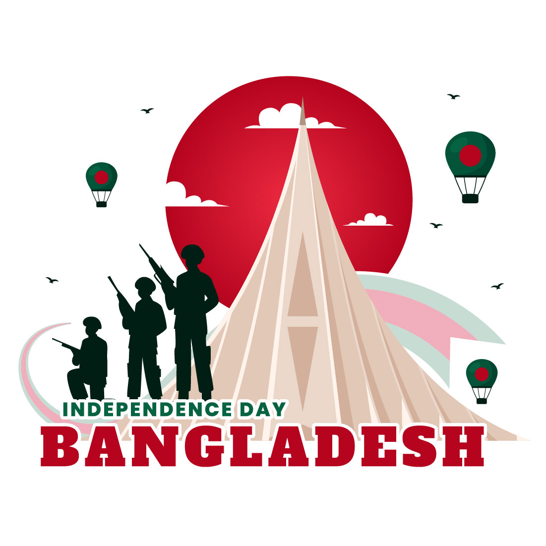 12 Bangladesh Independence Day Illustration preview image.