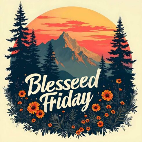 9 Best Blessed Friday T-Shirt Designs with Bold Typography and Nature Elements cover image.